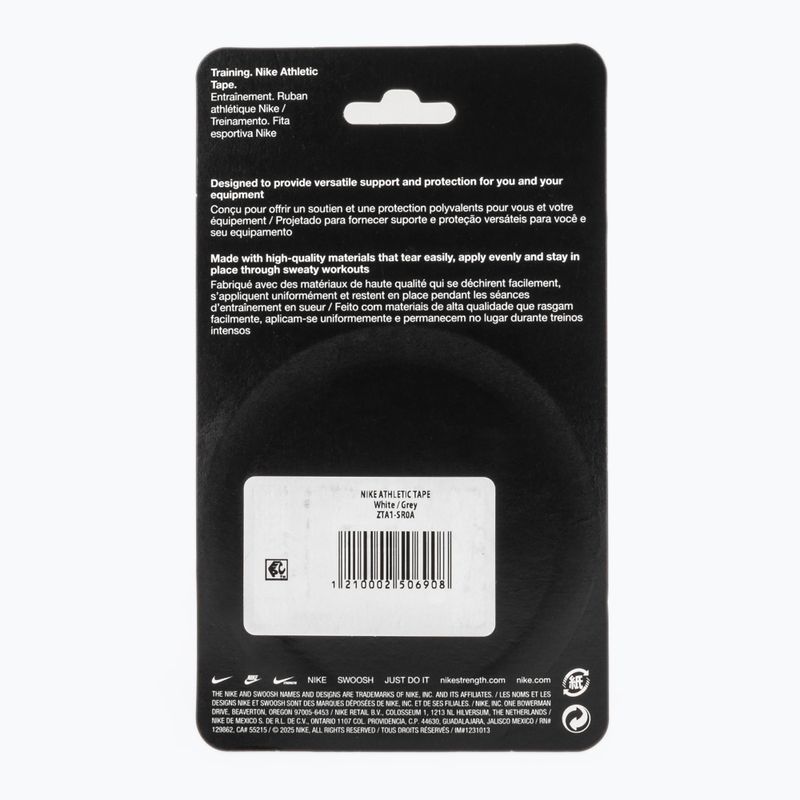 Bandaż elastyczny kohezyjny Nike Strenght Athletic Tape white/grey 2