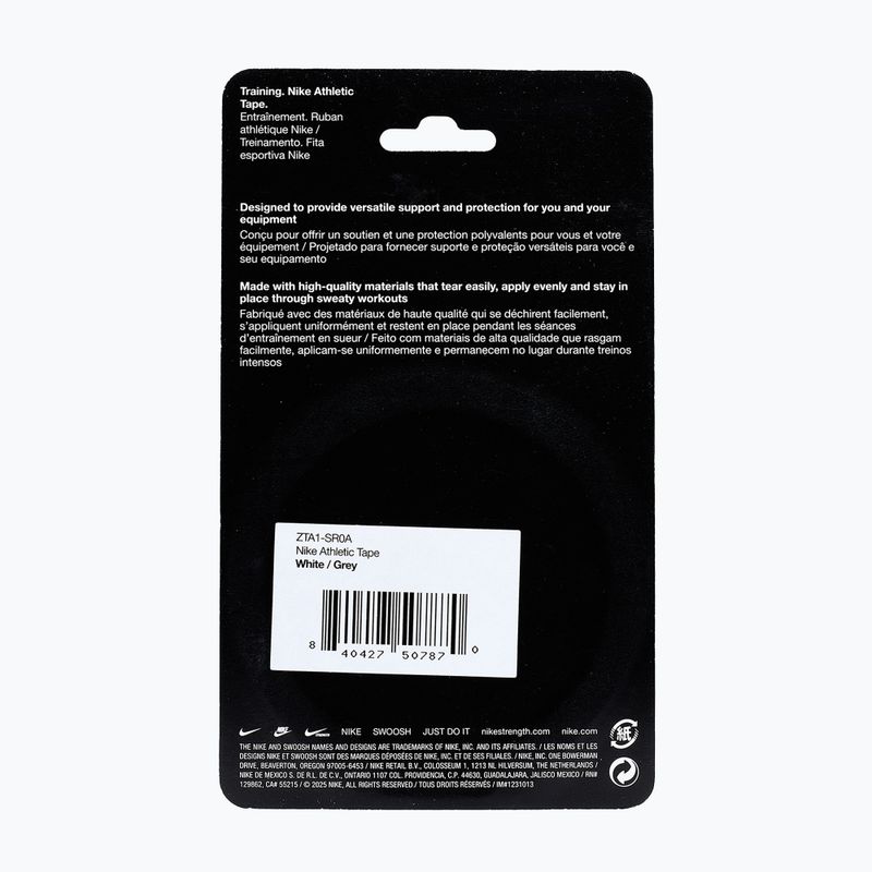 Bandaż elastyczny kohezyjny Nike Strenght Athletic Tape white/grey 8