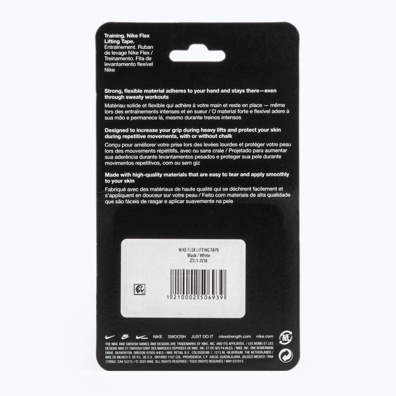 Bandaż elastyczny kohezyjny Nike Strenght Flex Lifting Tape black/white 2