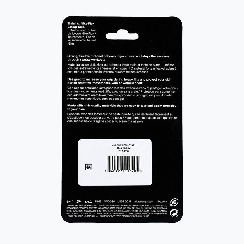 Bandaż elastyczny kohezyjny Nike Strenght Flex Lifting Tape black/white 8