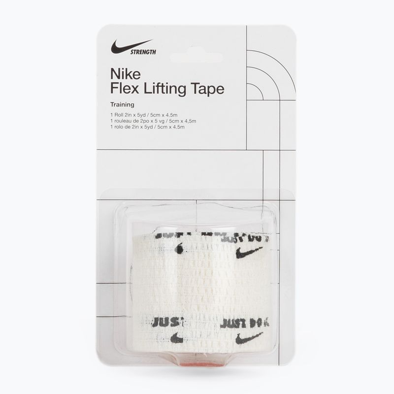 Bandaż elastyczny kohezyjny Nike Strenght Flex Lifting Tape white/black