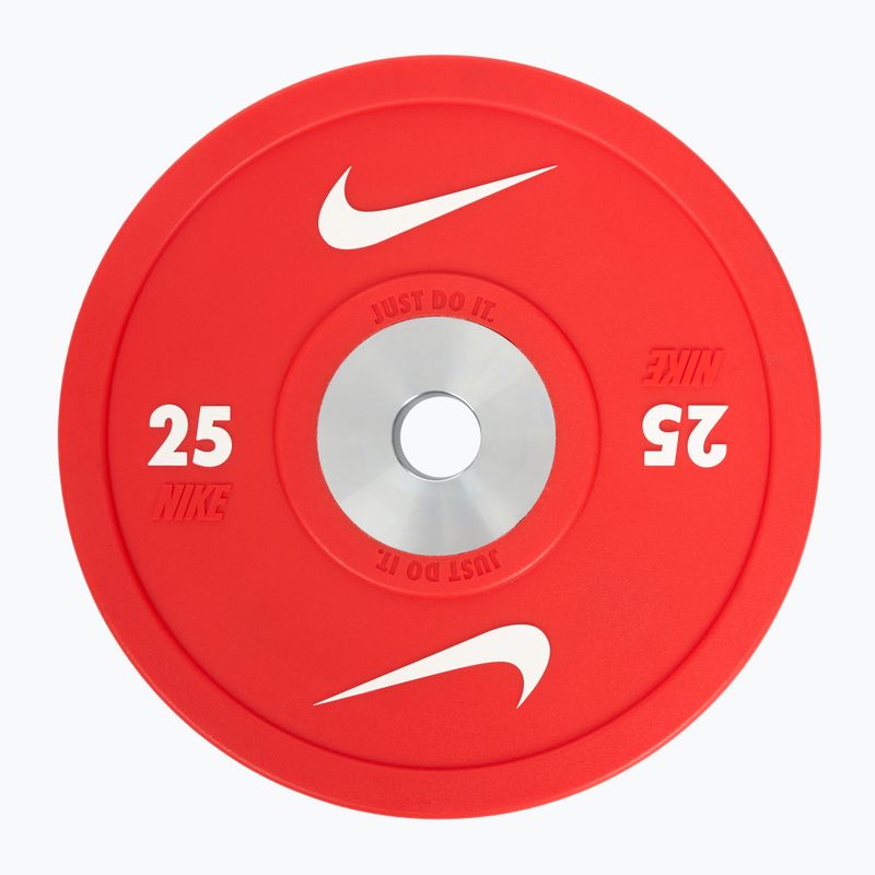 Obciążenie bumperowe Nike Strength Pro Urethane Bumper Plates 25 kg red/white 2