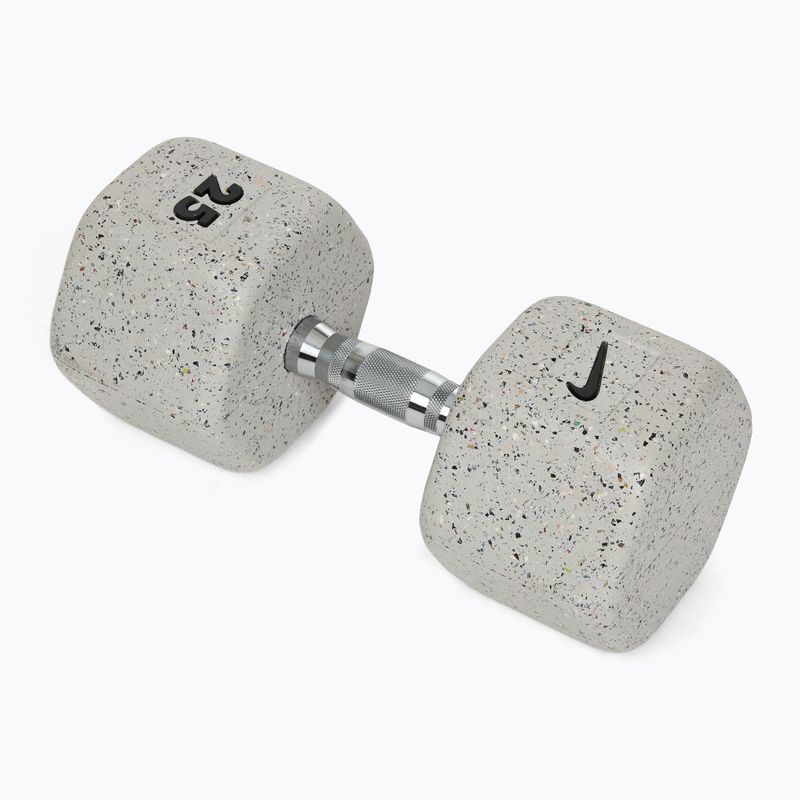 Hantel ogumowany Nike Strength Grind Dumbbell 25 kg wolf grey
