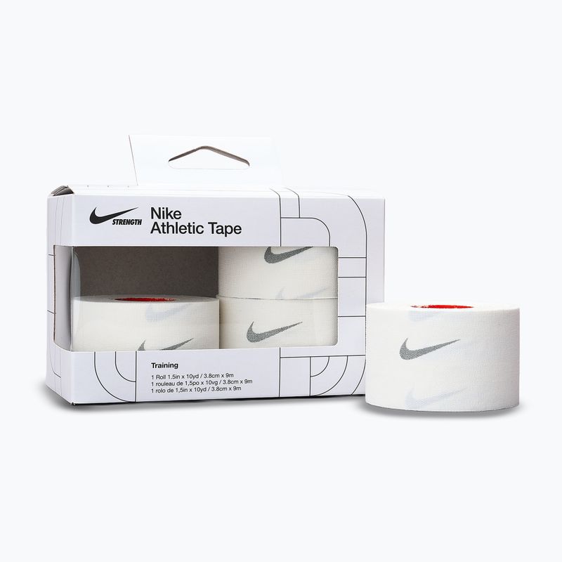 Bandaż elastyczny kohezyjny Nike Strenght Athletic Tape 4 szt. white/grey 2