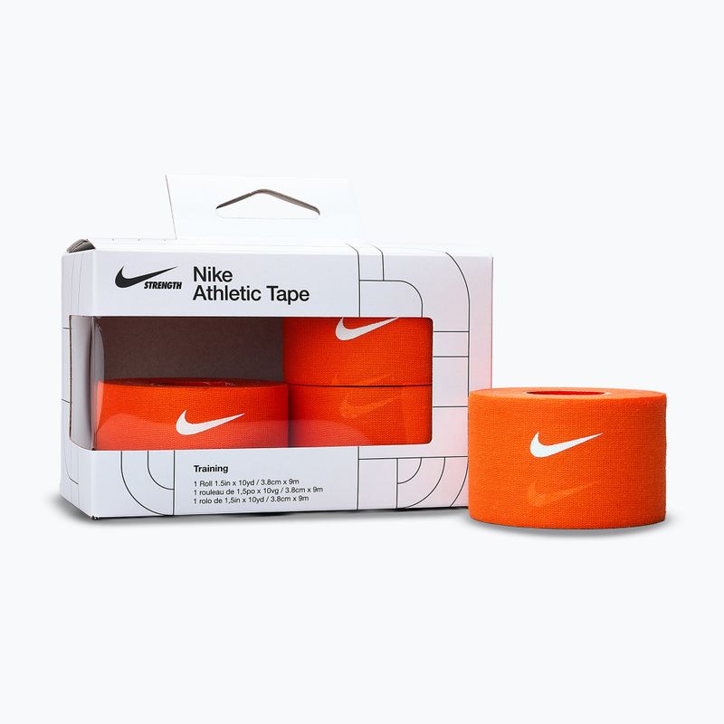 Bandaż elastyczny kohezyjny Nike Strenght Athletic Tape 4 szt. orange/white 2