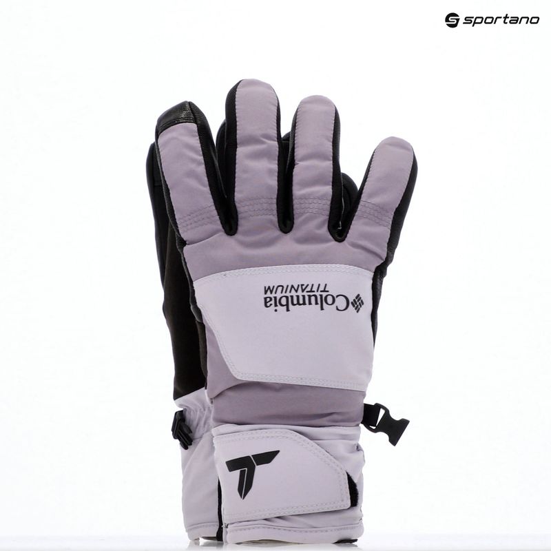 Rękawiczki trekkingowe damskie Columbia PowBound lavender pearl/shale purple/black 3