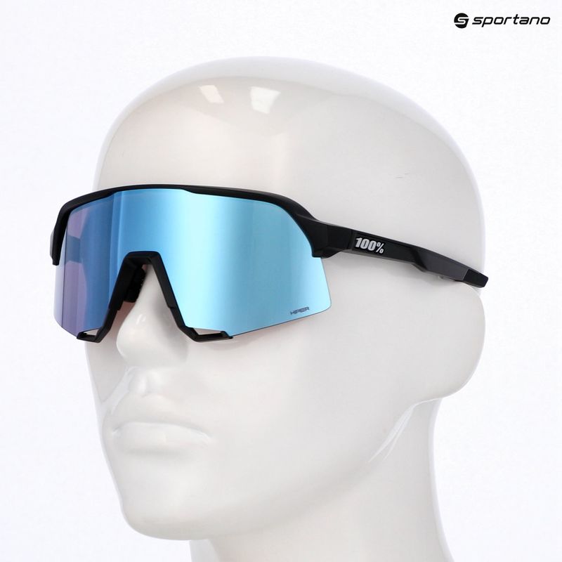 Okulary przeciwsłoneczne 100% S3 matte black/hiper blue multilayer mirror 3