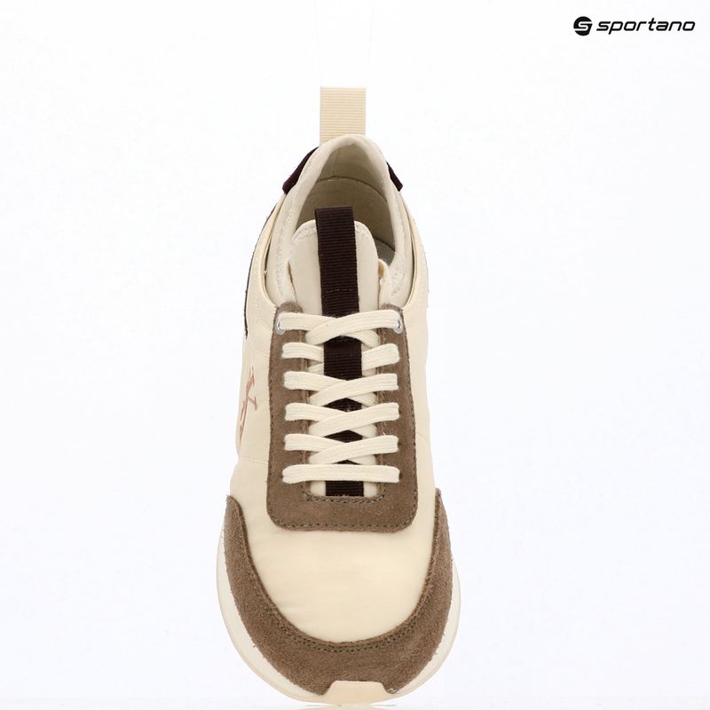 Buty damskie Calvin Klein YW0YW02060 Retro Runner Sock Laceup Mix Mat turtledove/spanish villa/bordeaux 9