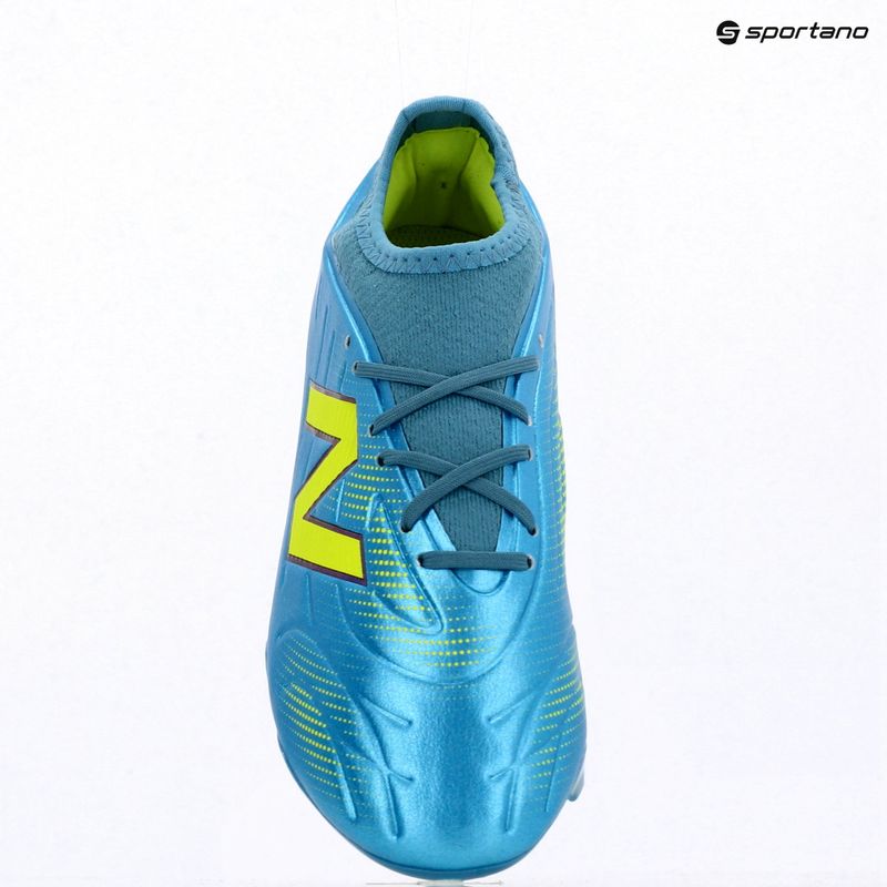 Buty piłkarskie dziecięce New Balance Tekela Team V5 FG metallic blue/alkaline green 9
