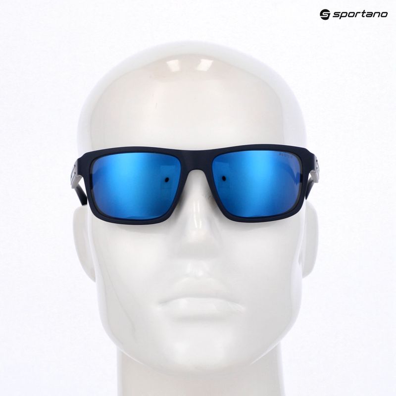 Okulary przeciwsłoneczne męskie Polaroid PLD 2158/S matte blue/blue mirror polarized 7