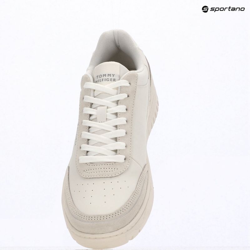 Buty męskie Tommy Hilfiger Basket Core Leather Suede Mix ecru/street green 9