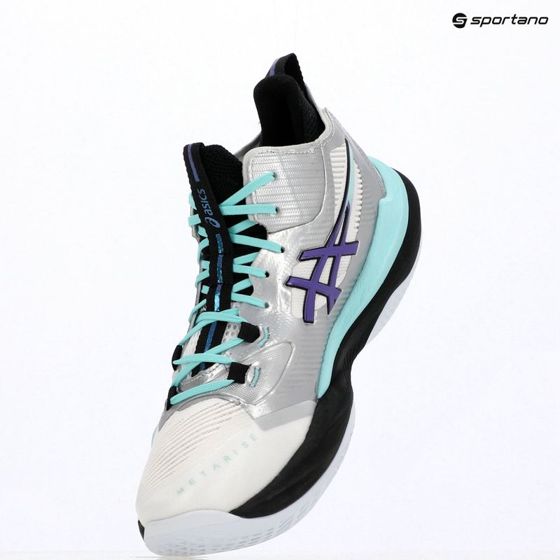 Buty do siatkówki męskie ASICS Metarise 2 white/radiant amethyst 6