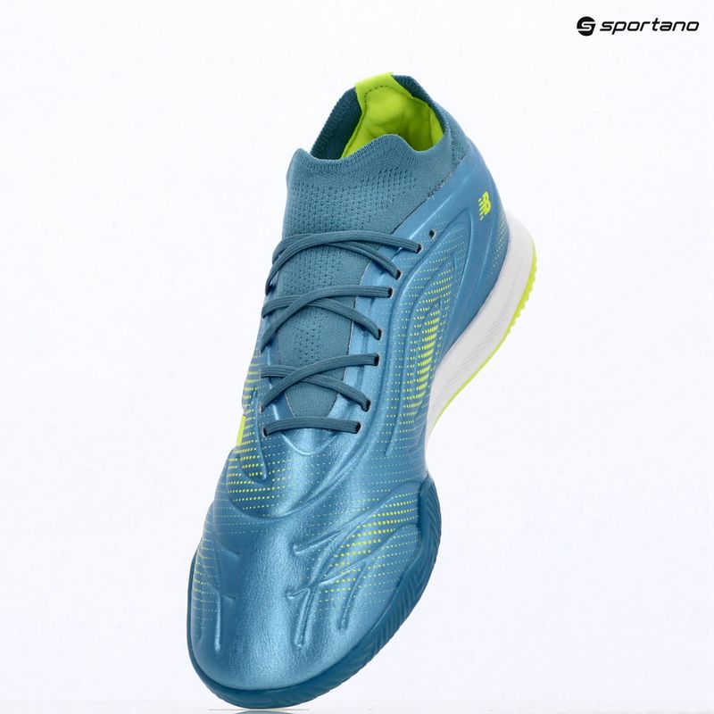 Buty piłkarskie New Balance Tekela Team Low V5 IN metallic blue/alkaline green/team navy 7
