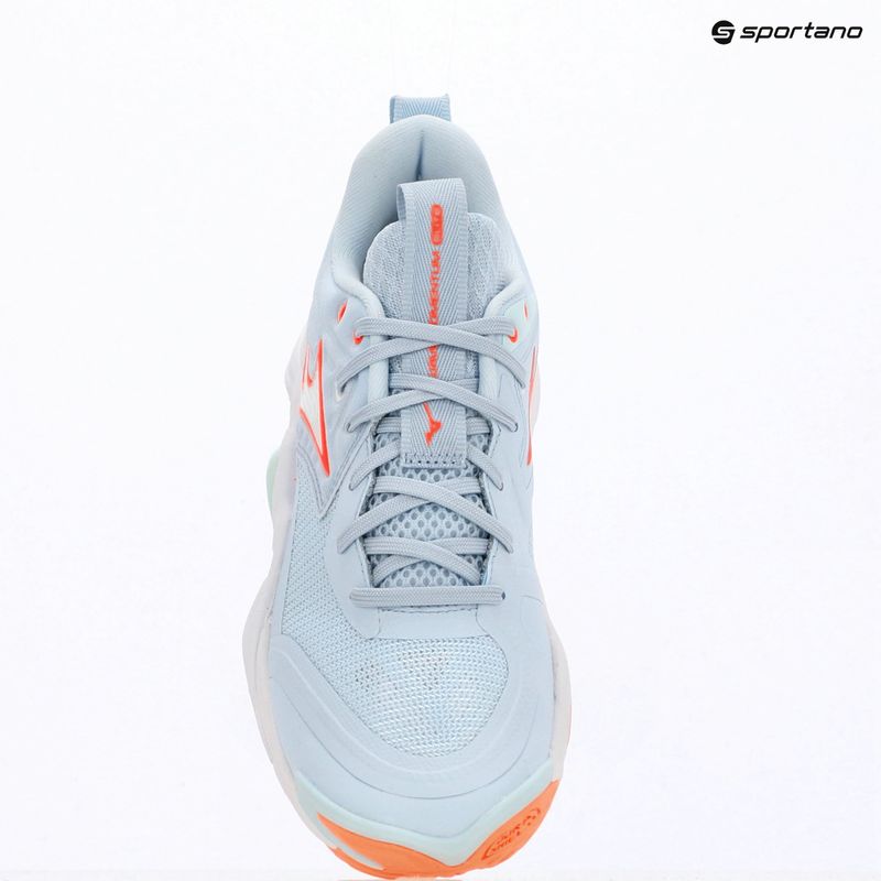 Buty do siatkówki damskie Mizuno Wave Momentum Elite blue finch/white/lava orange 9