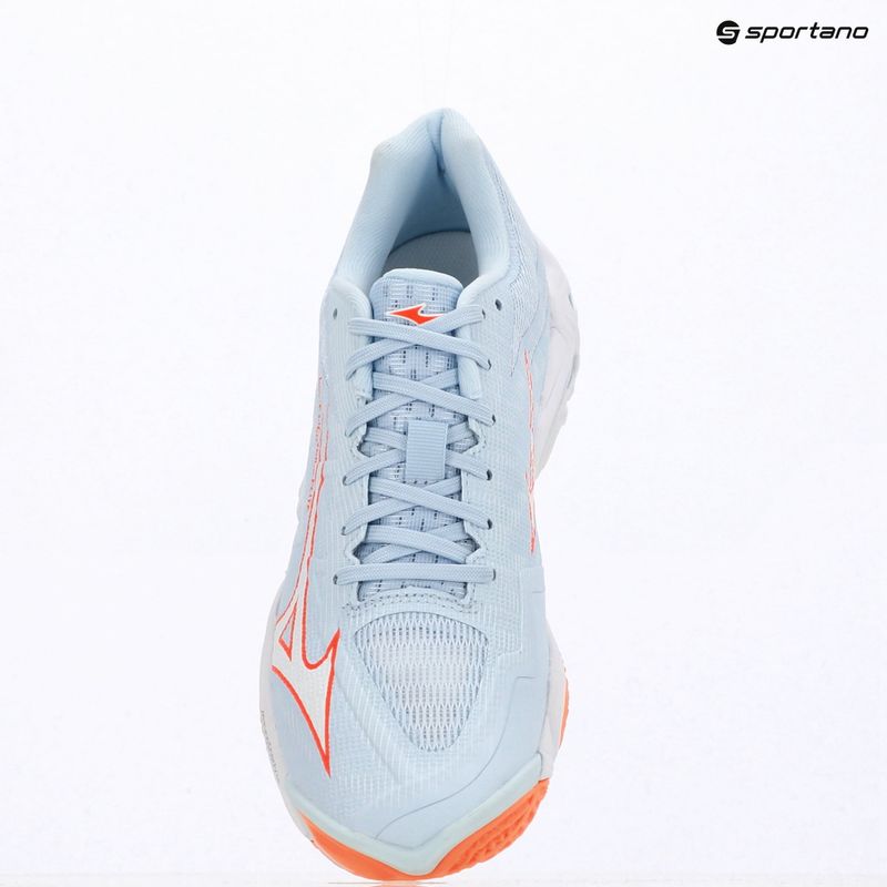 Buty do siatkówki damskie Mizuno Wave Lightning Elite blue finch/white/lava orange 9