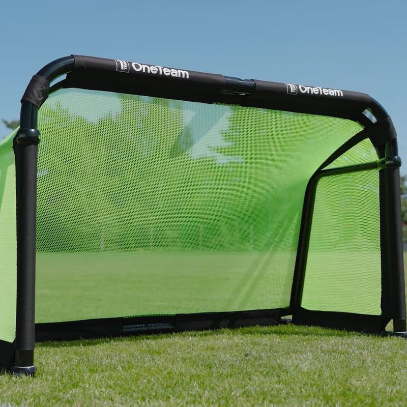 Bramka do piłki nożnej OneTeam SWIFTGOAL 150 x 90 cm składana czarny/zielony 13