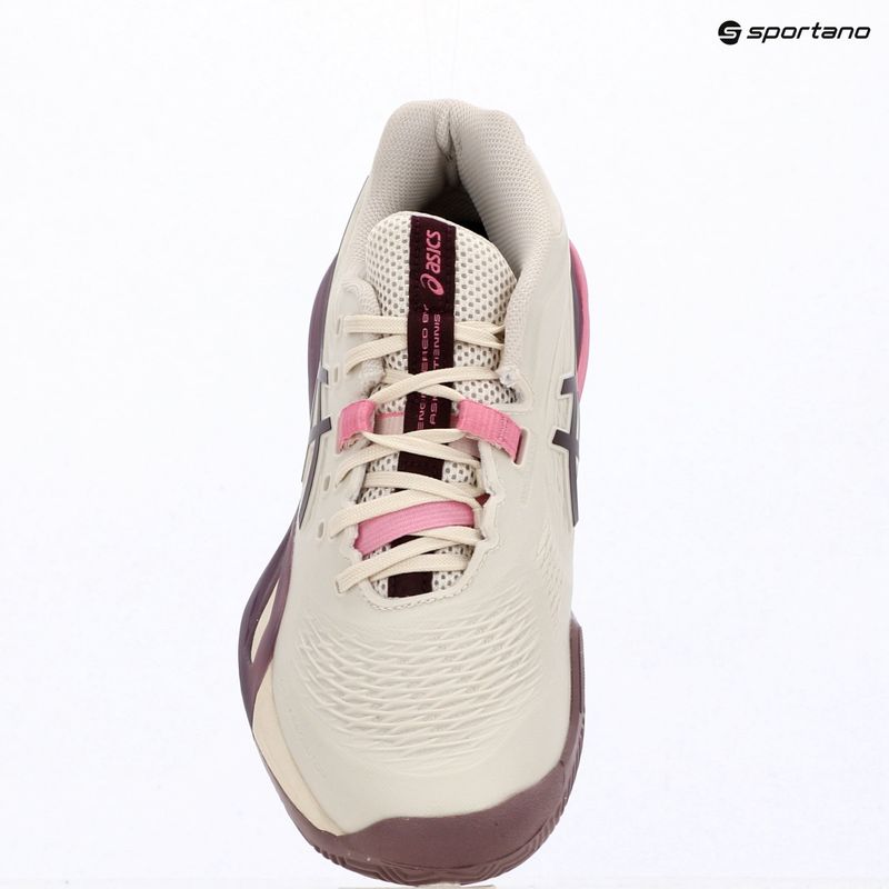 Buty do tenisa damskie ASICS Gel-Resolution X Clay soft oat/dark aubergine 14