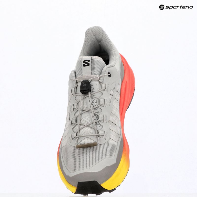 Buty do biegania męskie Salomon Genesis 2 gray violet/safety yellow 9