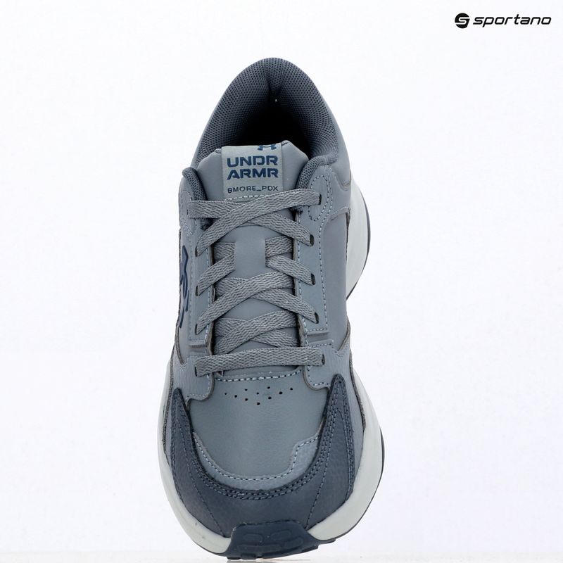 Buty treningowe męskie Under Armour Edge Leather gravel/blue fog/blackout navy 9