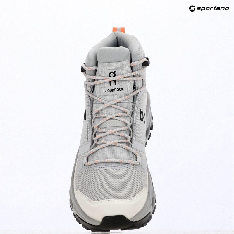 Buty turystyczne damskie On Cloudrock Mid Waterproof glacier/alloy 15