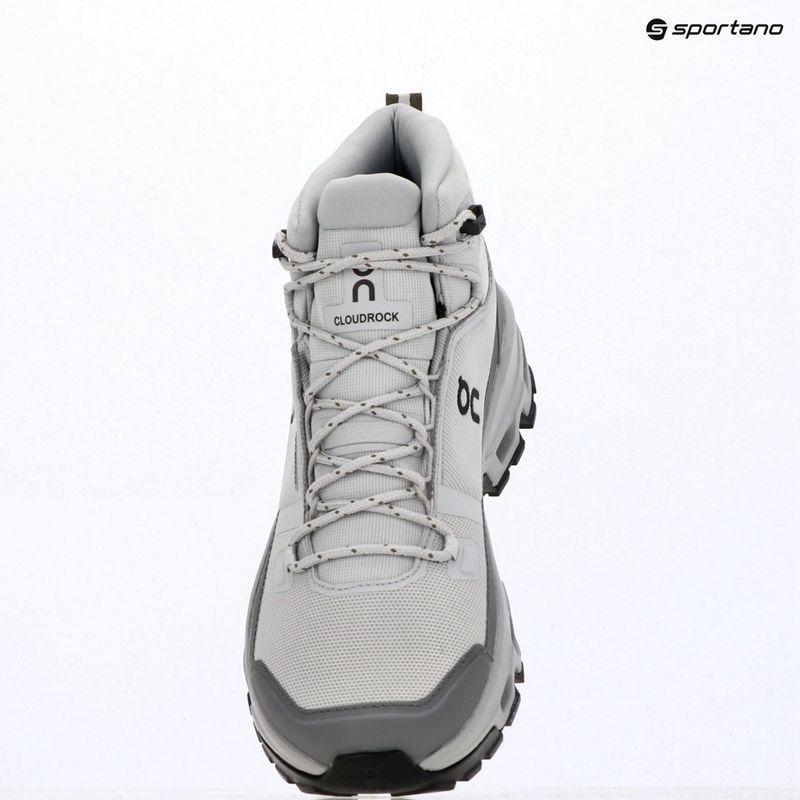 Buty turystyczne męskie On Cloudrock Mid Waterproof glacier/alloy 7