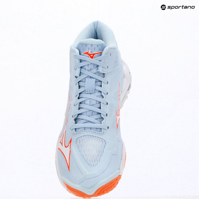 Buty do siatkówki damskie Mizuno Wave Lightning Elite Mid blue finch/whitelava orange 15