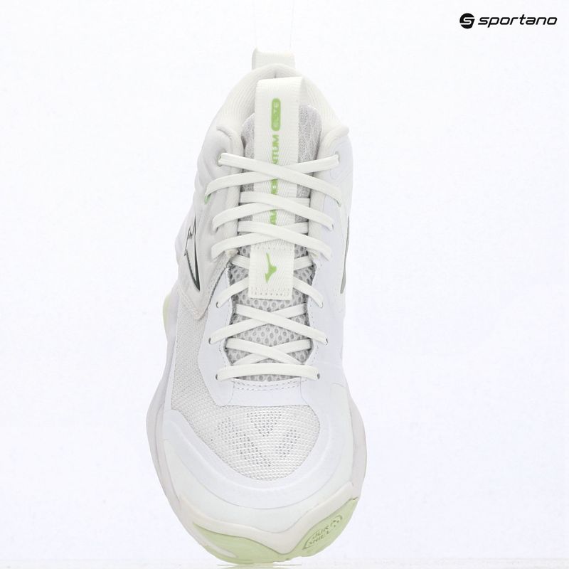 Buty do siatkówki damskie Mizuno Wave Momentum Elite Mid white/balsam green/ambrosia 15