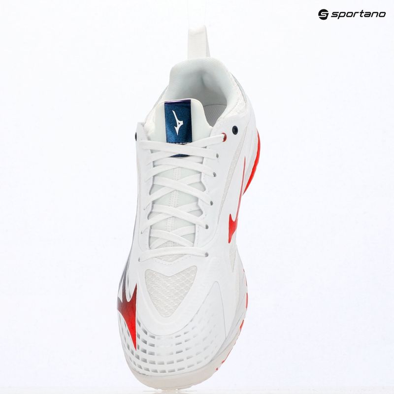 Buty do tenisa męskie Mizuno Wave Drive Neo 4 white/insignia blue/orange 13