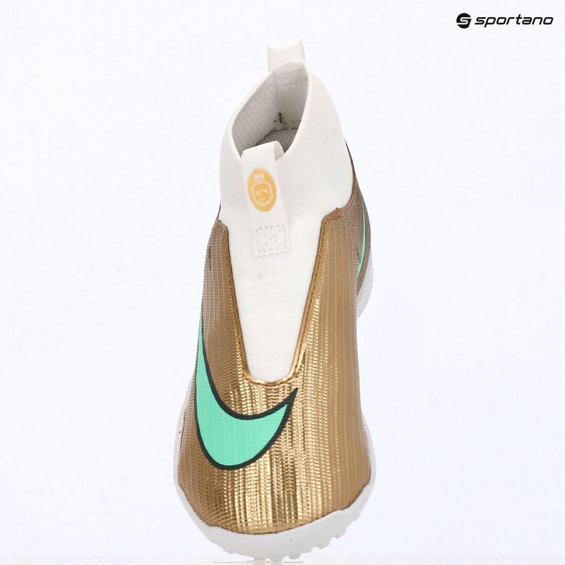 Buty piłkarskie dziecięce Nike Jr. Mercurial Superfly 11 Academy "Kylian Mbappé" TF metallic gold/green glow 15