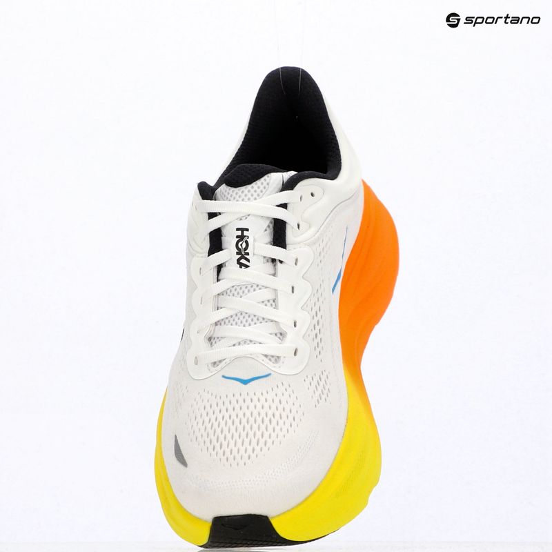Buty do biegania męskie HOKA Bondi 9 Wide white/neon tangerine 16