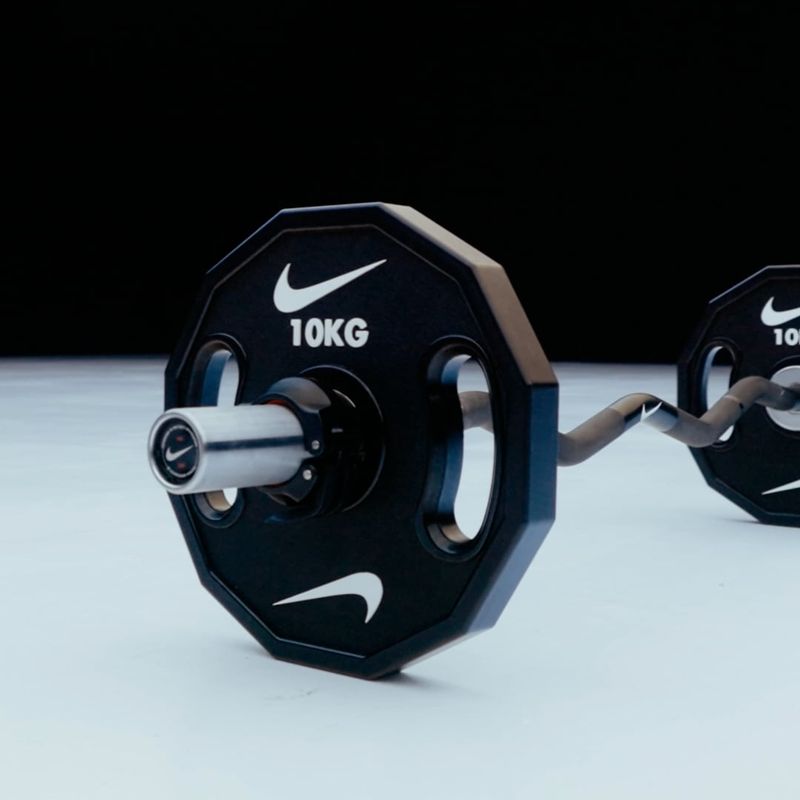 Gryf łamany Nike Strength Curl Bar black swoosh 11