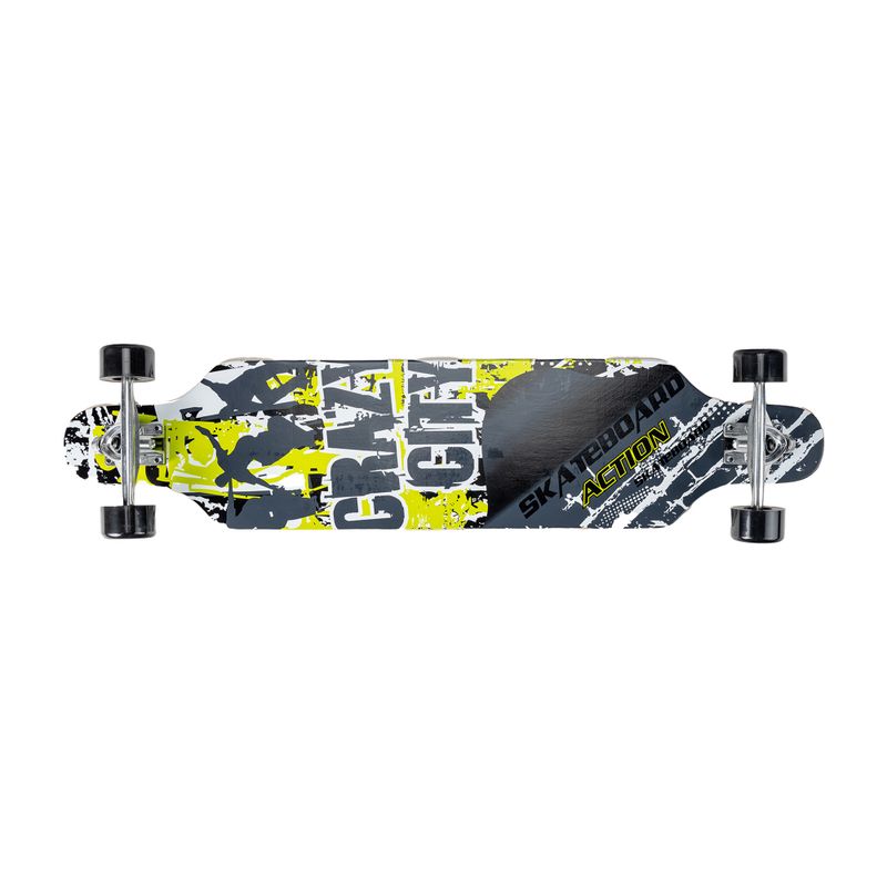 Deskorolka longboard Mechanics Crossy 40 x 9 black/green