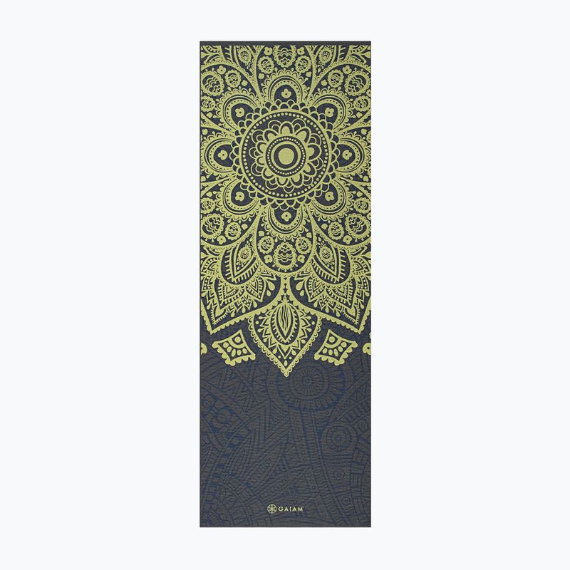 Mata do jogi Gaiam Premium Sundial Layers 6 mm black/navy/yellow