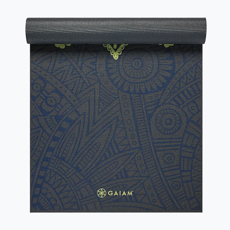Mata do jogi Gaiam Premium Sundial Layers 6 mm black/navy/yellow 2