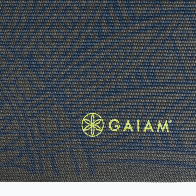 Mata do jogi Gaiam Premium Sundial Layers 6 mm black/navy/yellow 4
