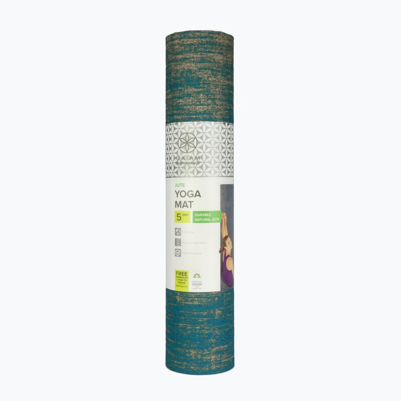 Mata do jogi Gaiam Jute 6 mm blue 6