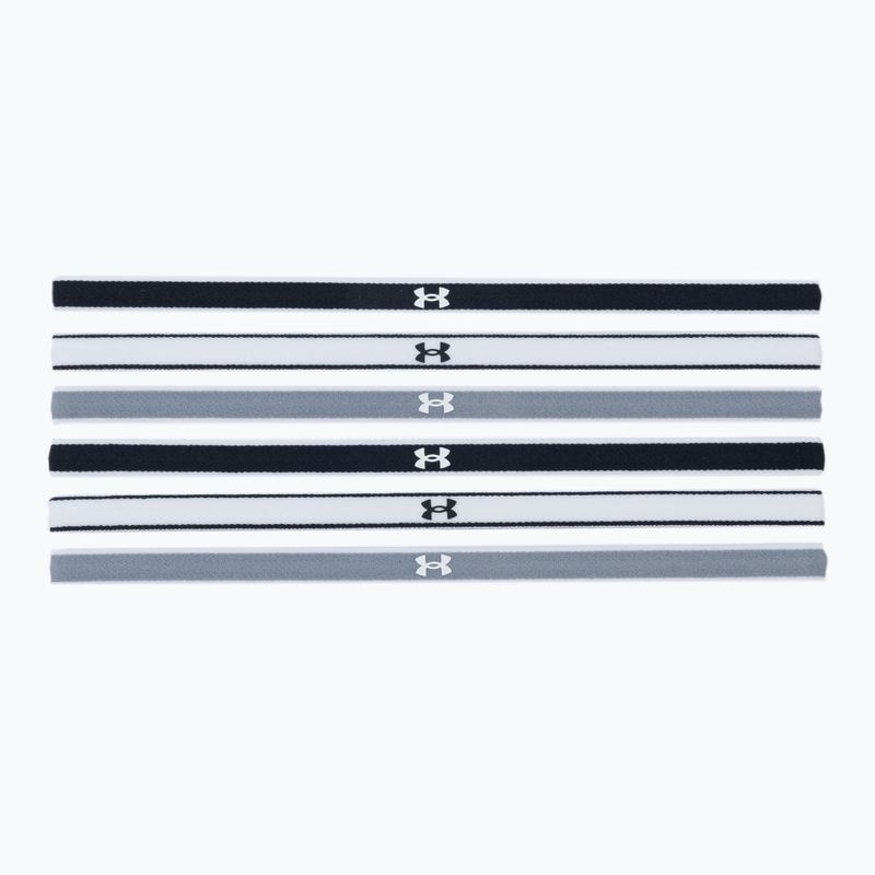 Opaski na głowę Under Armour UA Mini Headbands 6 szt. black/steel/white 2
