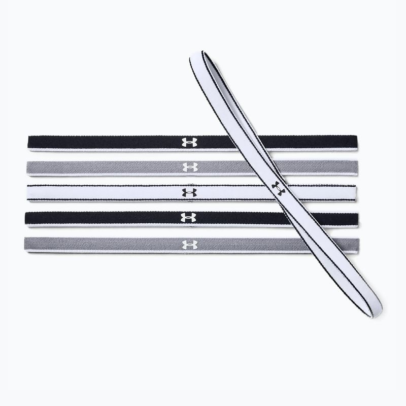 Opaski na głowę Under Armour UA Mini Headbands 6 szt. black/steel/white 4