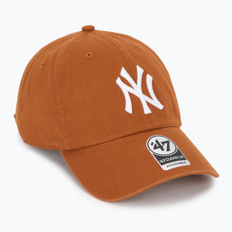 Czapka z daszkiem 47 Brand MLB New York Yankees CLEAN UP burnt orange