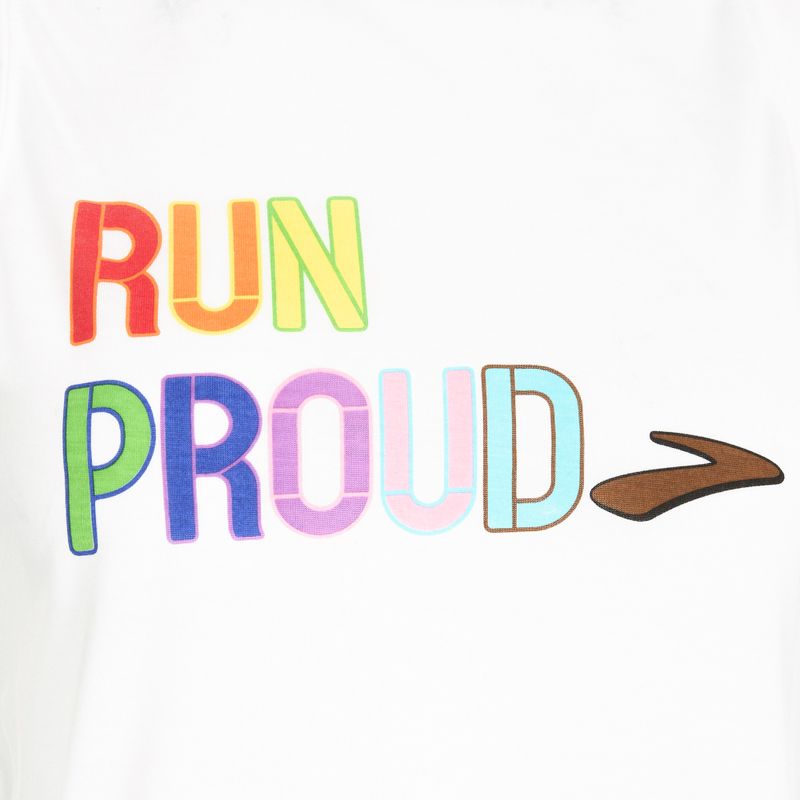 Koszulka do biegania damska Brooks Distance Graphic Tank white/rainbow/brow 3