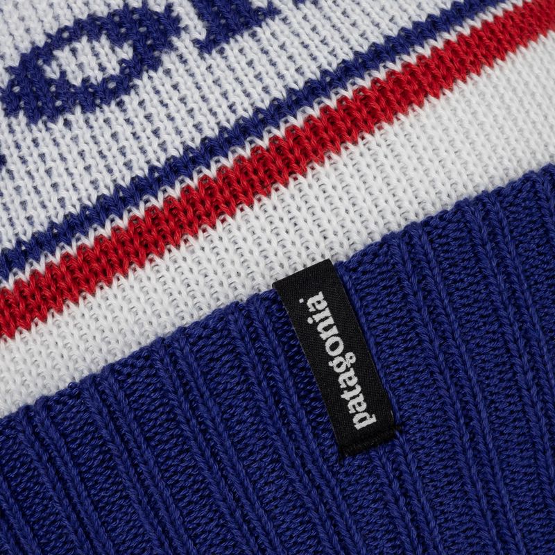 Czapka zimowa Patagonia Powder Town park stripe/viking blue 4