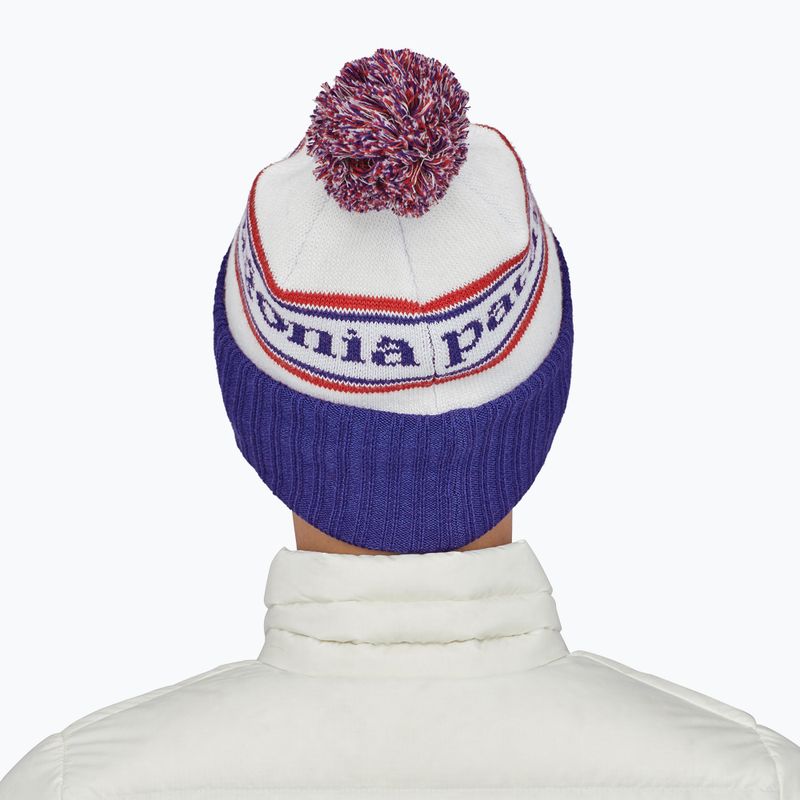 Czapka zimowa Patagonia Powder Town Beanie park stripe/viking blue 9