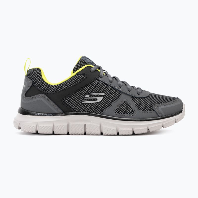 Buty męskie SKECHERS Track Bucolo charcoal/white/lime 2