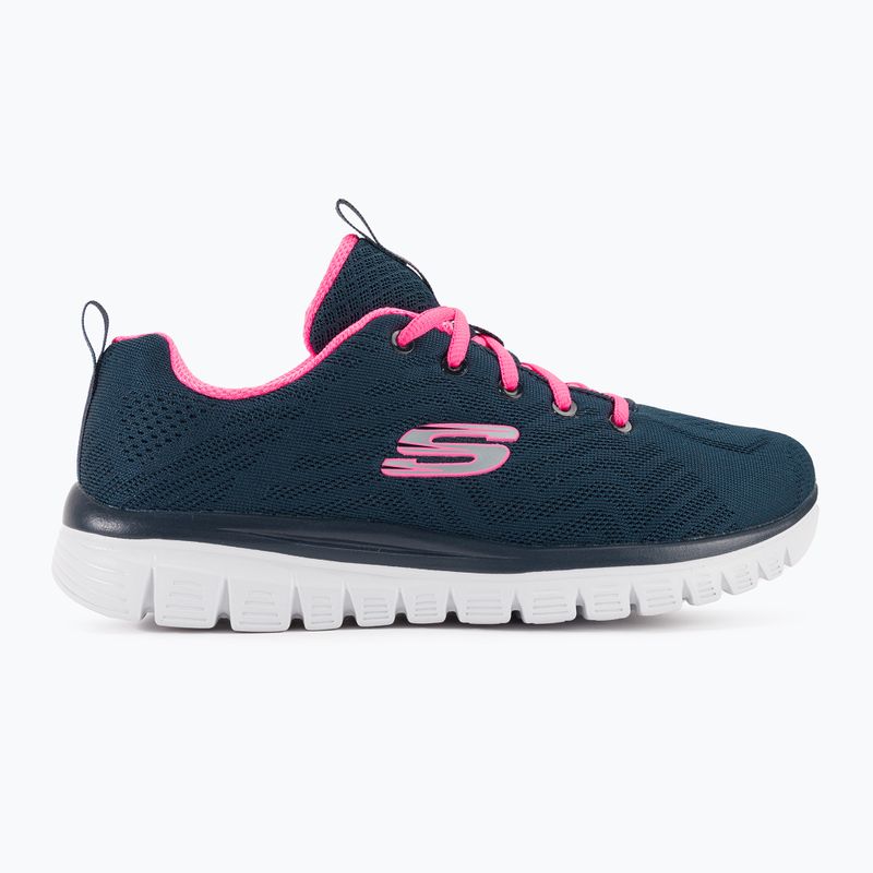 Buty damskie SKECHERS Graceful Get Connected navy/hot pink 2