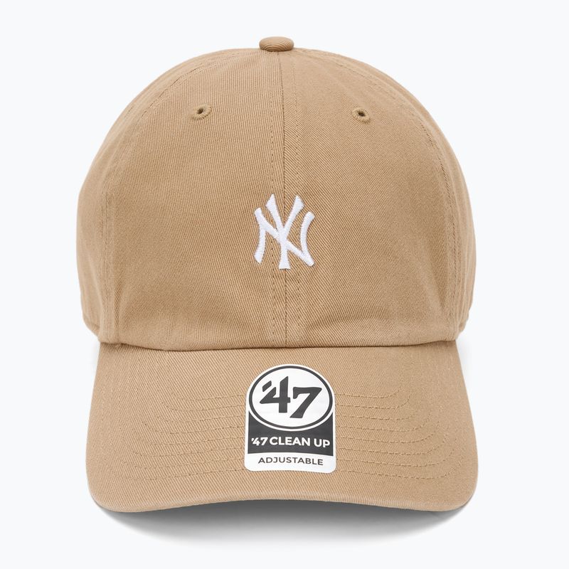 Czapka z daszkiem 47 Brand MLB New York Yankees Base Runner CLEAN UP khaki 2