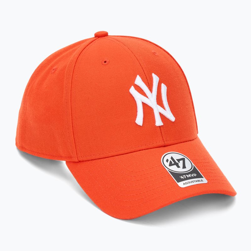 Czapka z daszkiem 47 Brand MLB New York Yankees MVP vibrant orange
