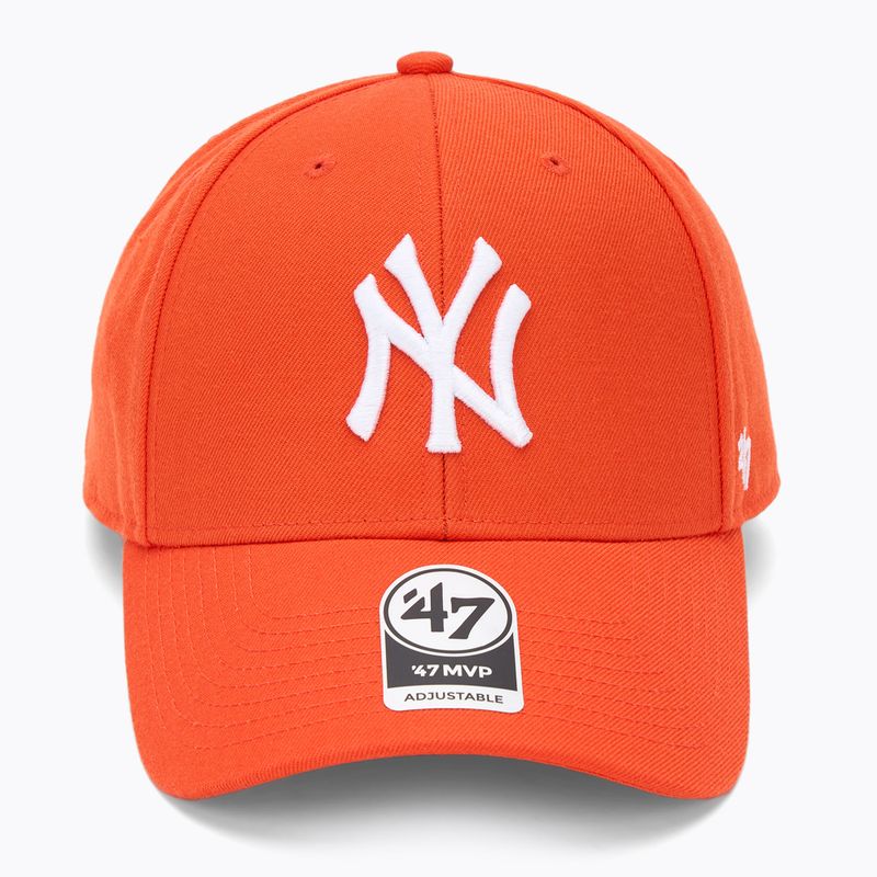 Czapka z daszkiem 47 Brand MLB New York Yankees MVP vibrant orange 2