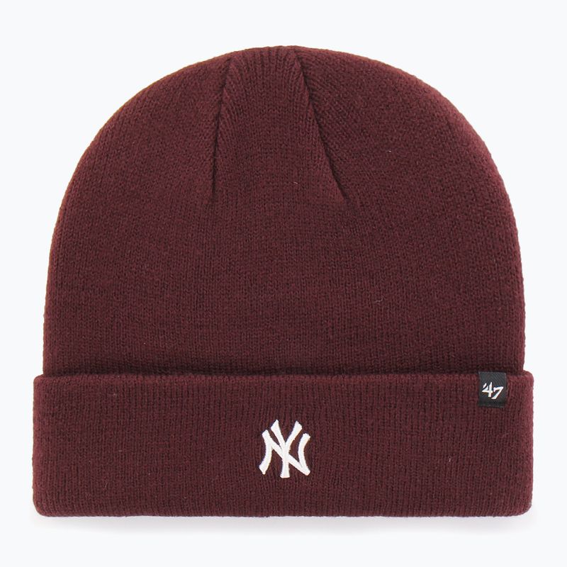 Czapka zimowa 47 Brand MLB New York Yankees Centerfield dark maroon
