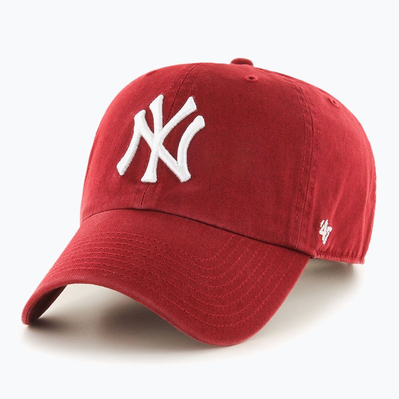 Czapka z daszkiem 47 Brand MLB New York Yankees CLEAN UP razor red 5