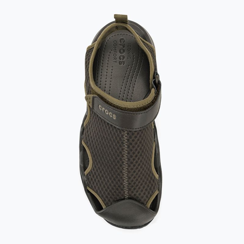 Sandały męskie Crocs Swiftwater Mesh Deck espresso 5